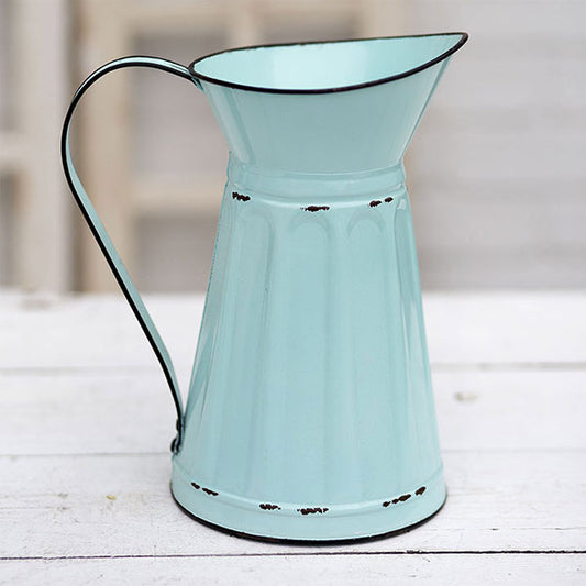 Turquoise Metal Pitcher
