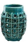 Small Blue Ceramic Lantern