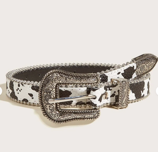 Cow Print Belt